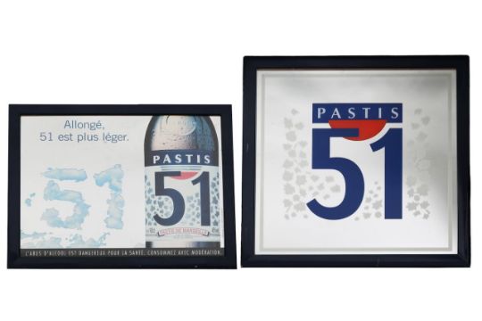 Two Pastis 51 Advertising Mirrors