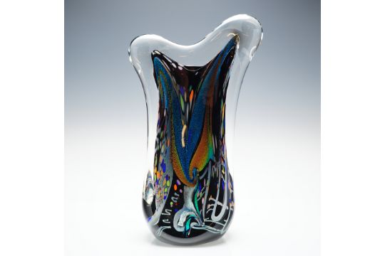 Rollin Karg Dichroic Studio Art Glass Vessel