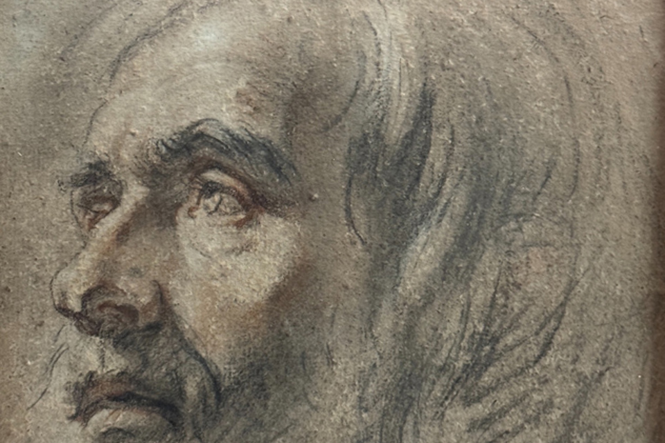 head study of a bearded man