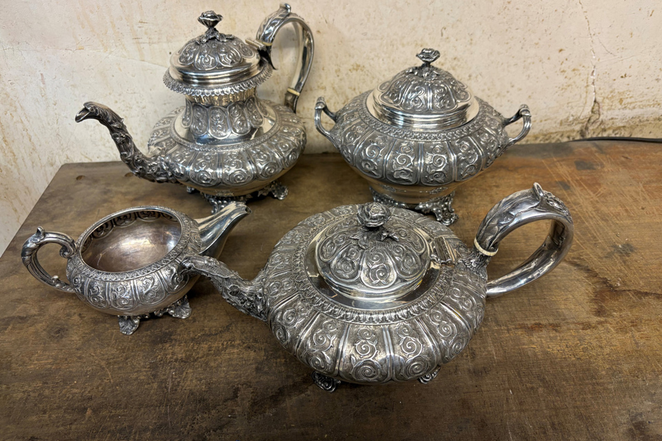 Silver tea and coffee service