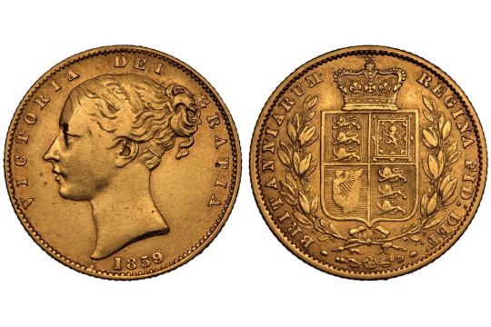 1859 Gold Sovereign Ansell