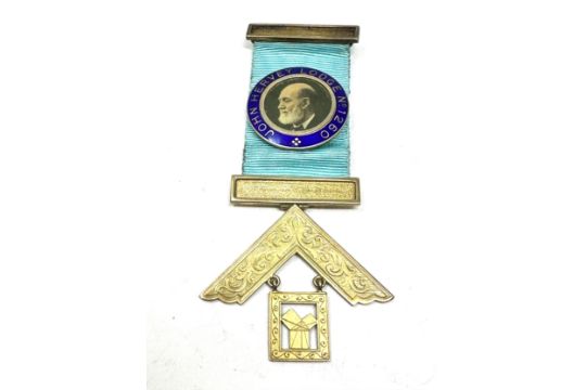 Vintage silver & enamel masonic lodge
