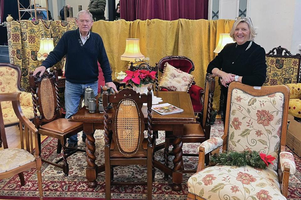 antique chairs at a fair