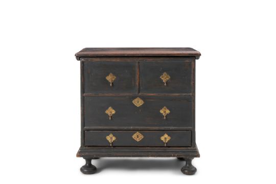 Small William And Mary Painted Chest Over Drawer Probably…