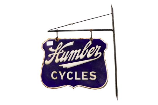 Humber Cycles Hanging Enamel Sign & Wall Hanging