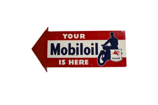 Mobiloil Enamel Sign
