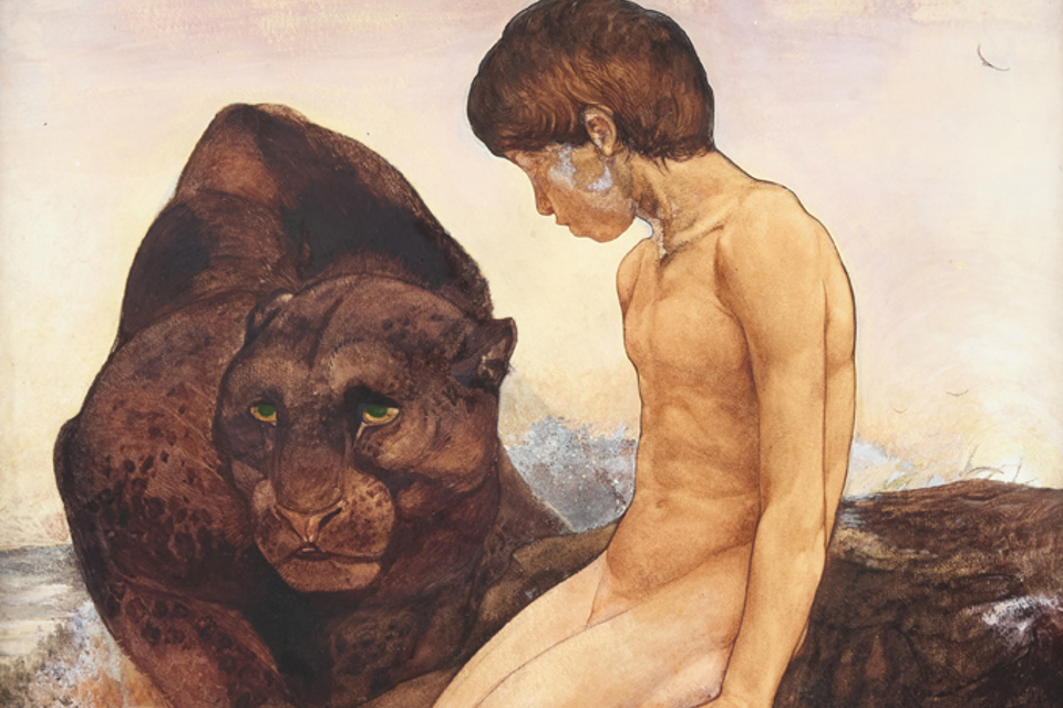 The Jungle Book watercolour by Edward Detmold