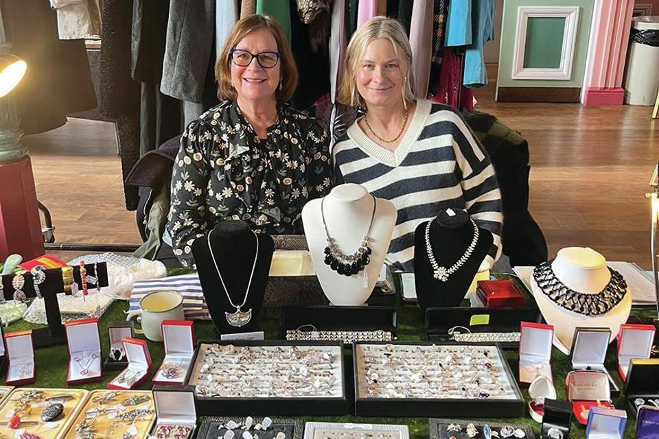 Two traders at a vintage fair