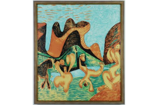 After Pablo Picasso. Baccahanal On Silk.