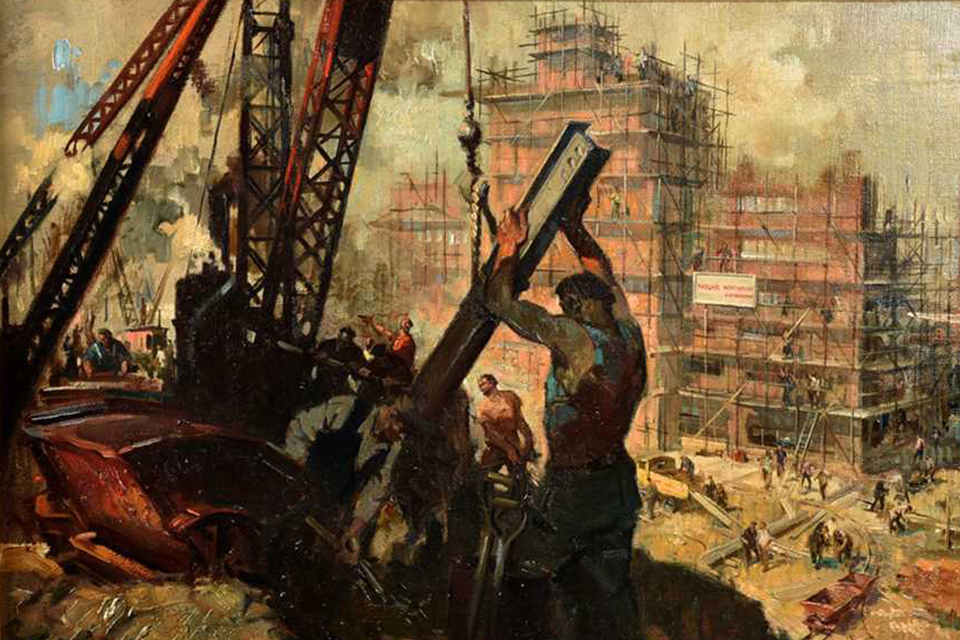 Terence Cuneo industrial scene