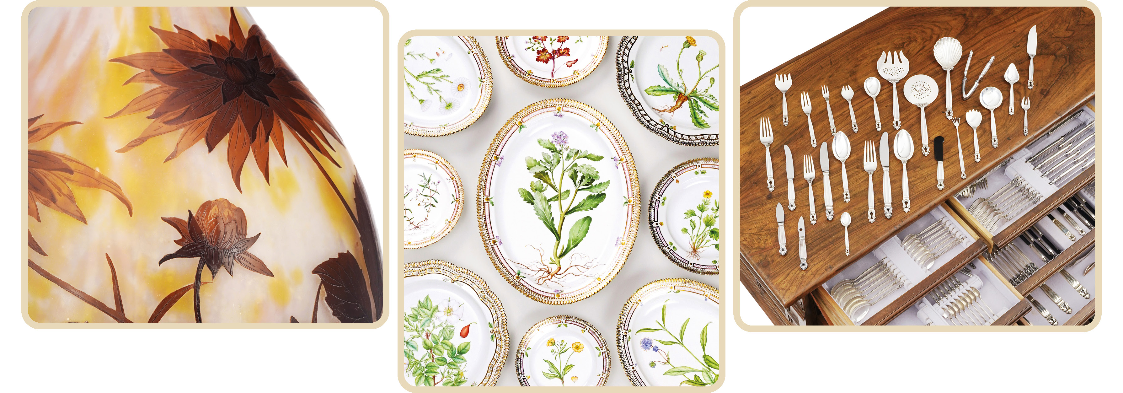 Lots 1051 to 1303 - Silverware, Tableware