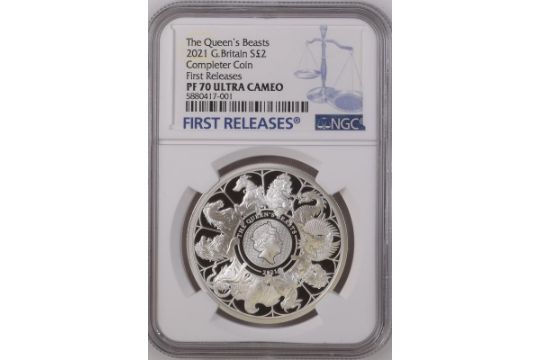 2021 Silver 2 Pounds (1 Oz.) The Queen's Beasts 2021…