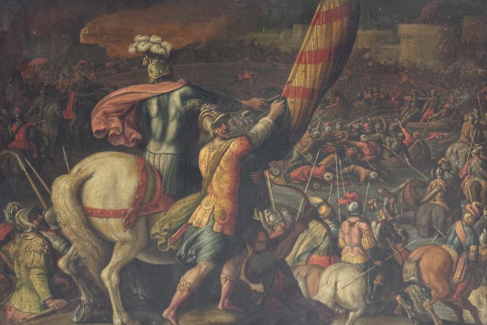 battle scene painting