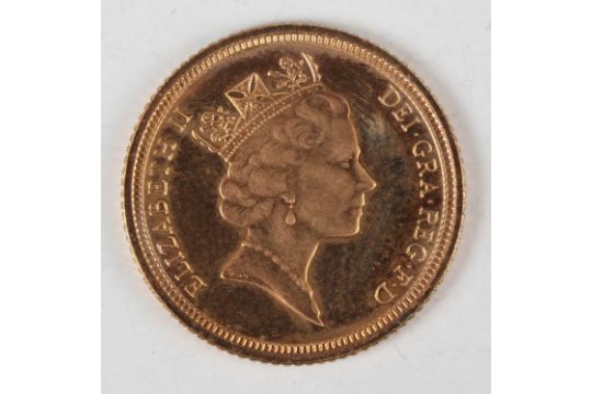 An Elizabeth II half-sovereign 1992