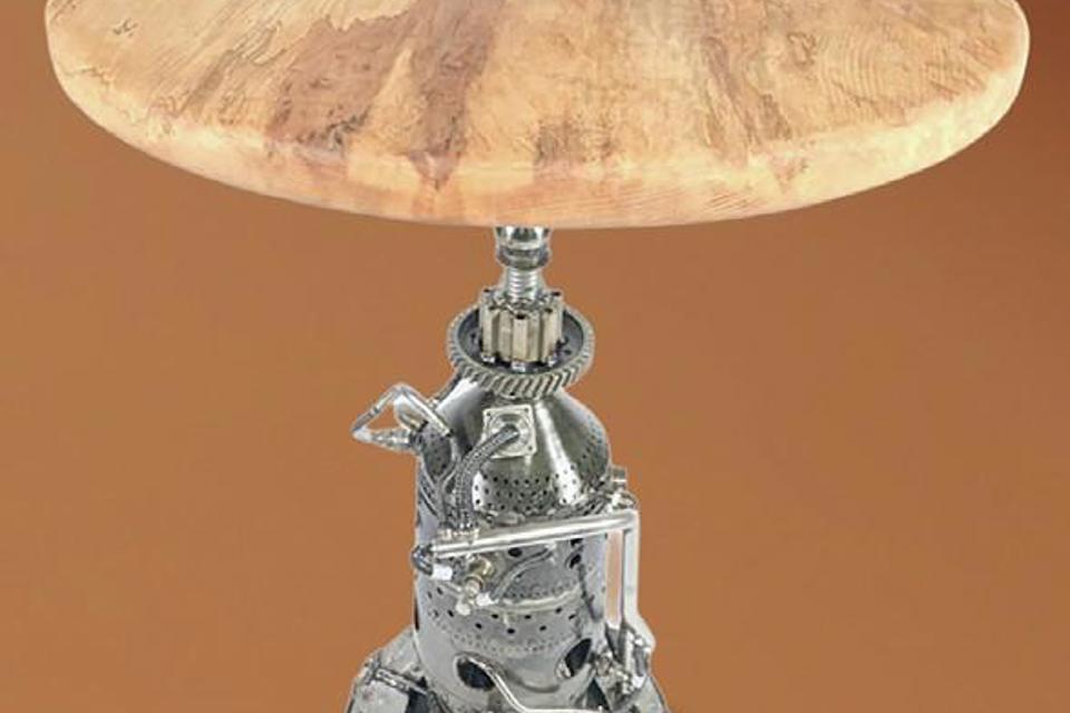 A composite bar table made from bits of an Airbus A330