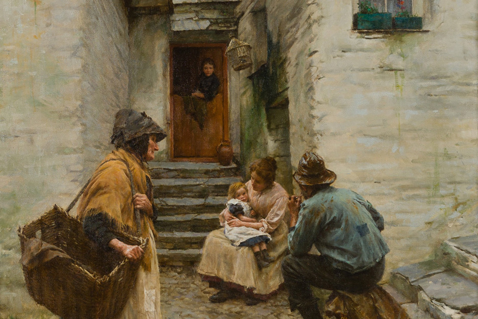 Cornish Fisherfolk by Walter Langley