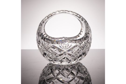 Vintage Hand-Cut Lead Crystal Basket Dish