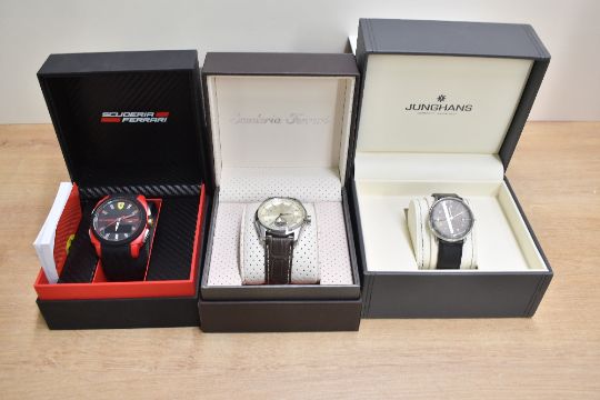 Three Boxed Wristwatches, Comprising Two Ferrari And…