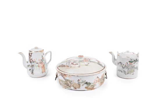Two Porcelain Teapots And A Porcelain Tureen