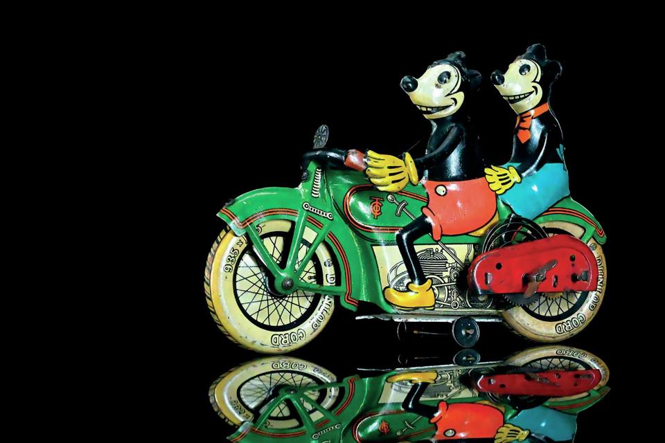 Mickey and Minnie motorcycle