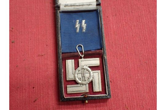 Ww2 German Cased Ss 12 Year Service Cross Very Fine…