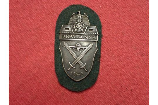 Ww2 German Army Demjansk Shield Demjansk On Army Feldgrau…