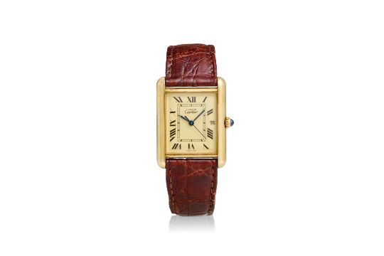 [no Reserve] Must De Cartier. A Gold Plated Quartz…