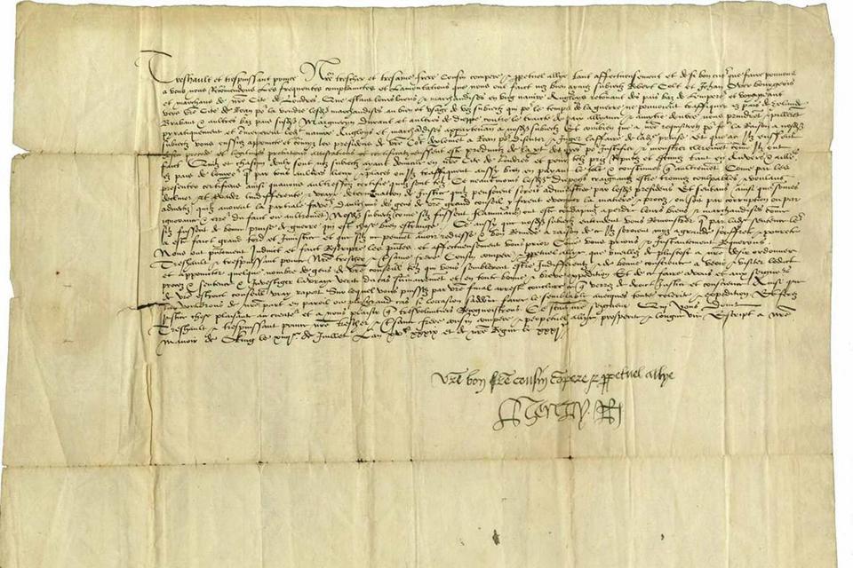 Henry VIII letter