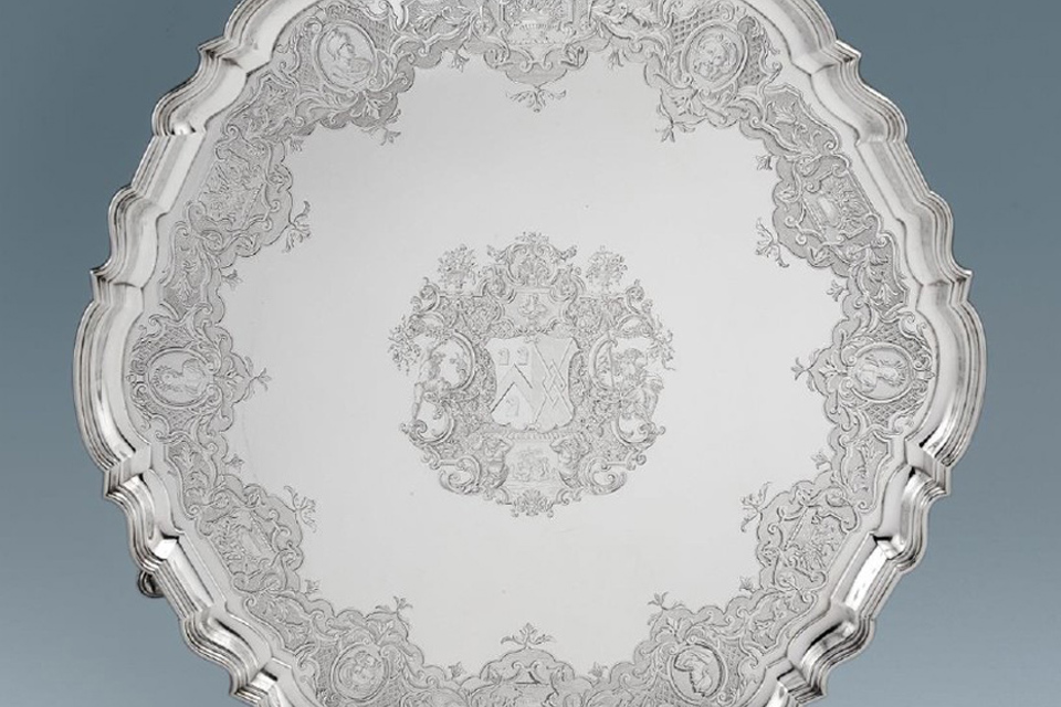 Silver tea table
