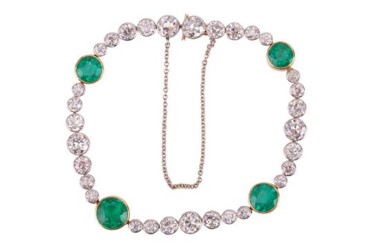 Tiffany & Co. - an Early 20th century emerald bracelet