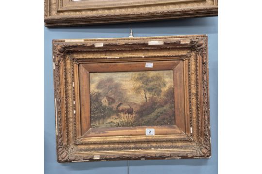 Early 20th-century gilt-framed oil paintings
