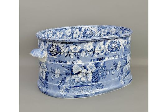 A ceramic nineteenth century foot bath