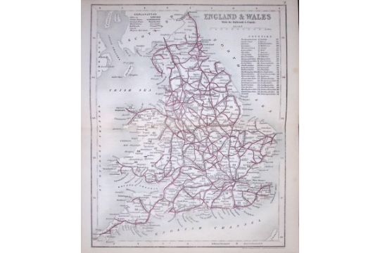 England Railroads-Dugdale & Archer Antique Map