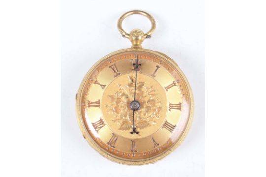 An 18ct gold cased open-faced gentleman's fob watch