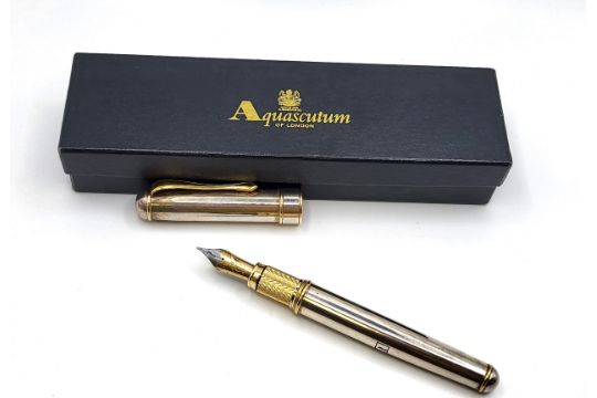 A vintage silver fountain pen (stamped 925)
