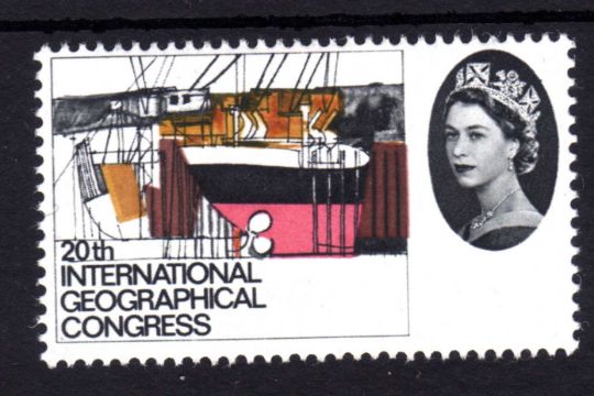 GB: 1964 Geographical 4d Missing Violet OG