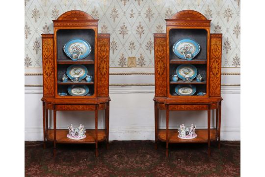 Important Pair Of George III Satinwood Cabinets