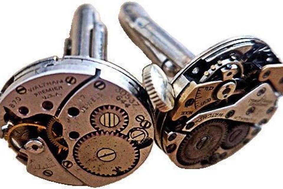 Watch part cufflink pair