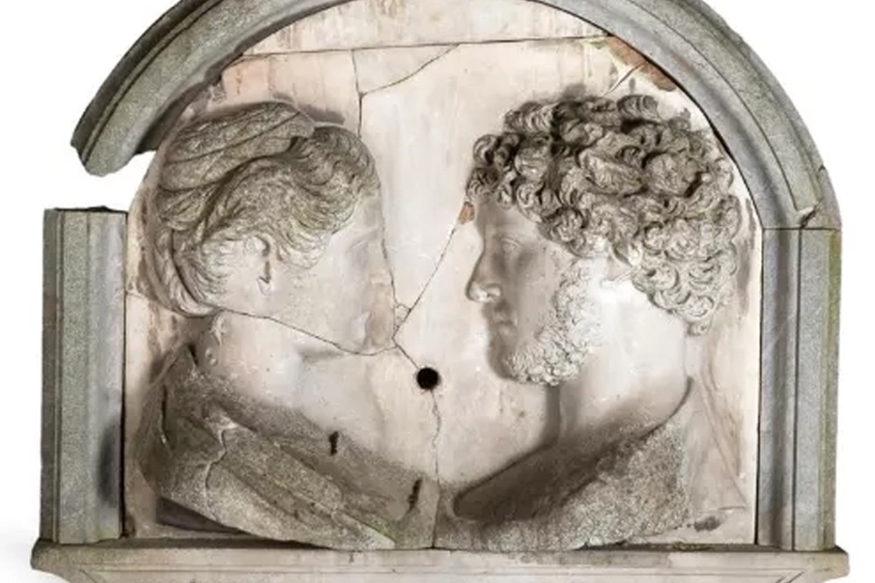 Marble relief of the emperor Marcus Aurelius