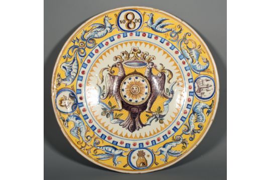Italian Maiolica pottery charger dish