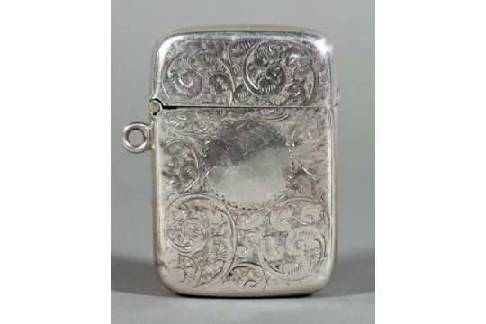 Victorian silver vesta case