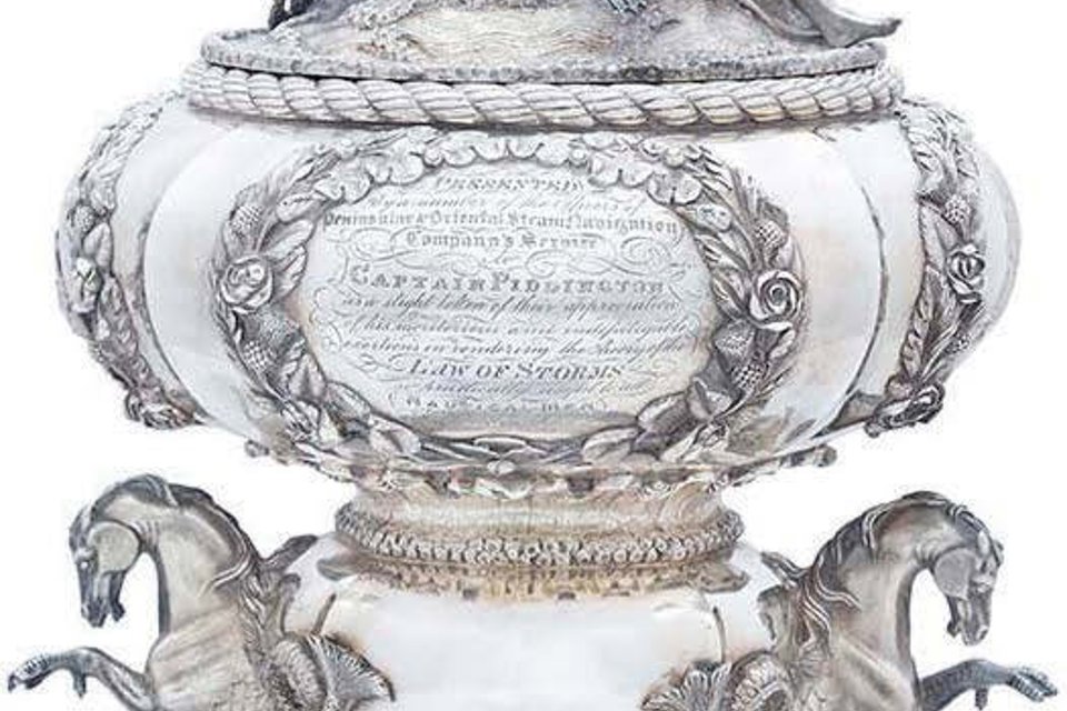 An Anglo-Indian silver trophy