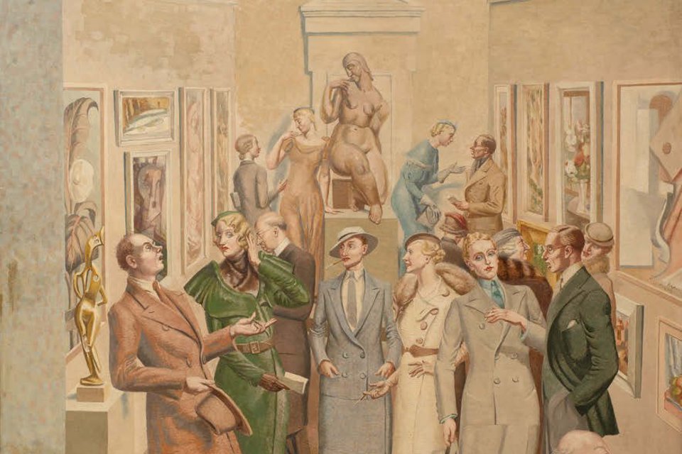 An oil painting titled The Private View