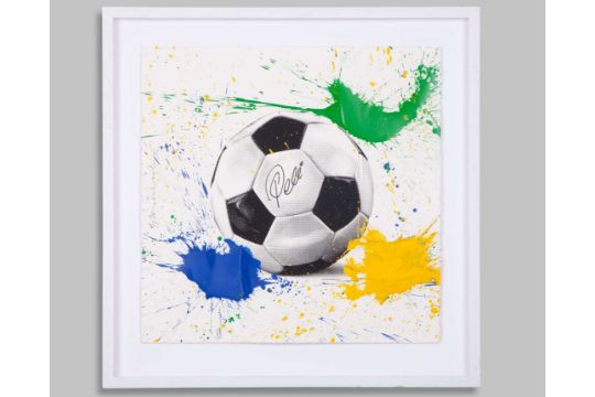 Pele autographed The King Pele limited edition print
