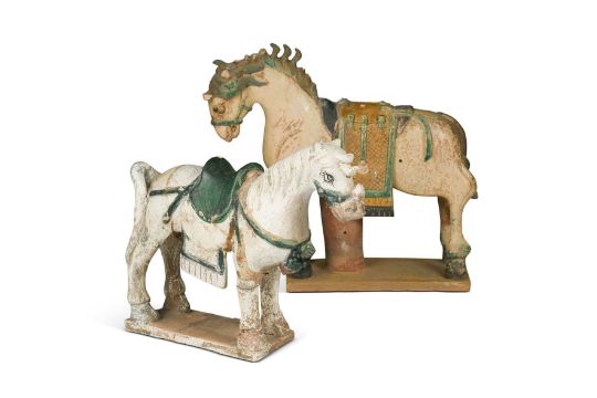 A Chinese earthenware Mingqi horse, possibly Ming Dynasty