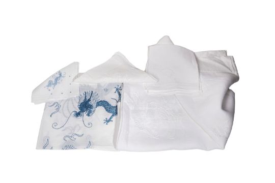 Set Of White Table Linens, China, 20th Century