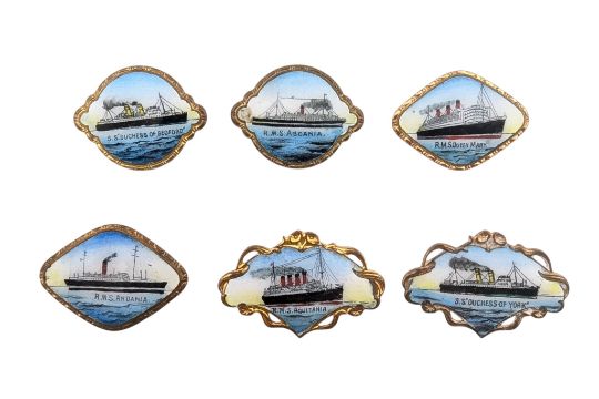 Shipping Line Badges - Early 20th Century Souvenir…