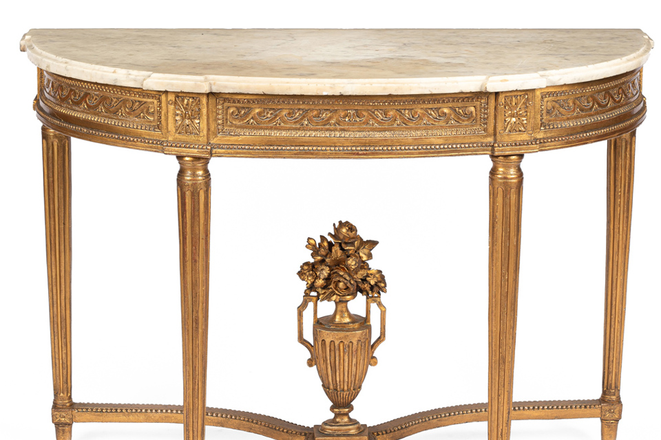 19th century giltwood console table