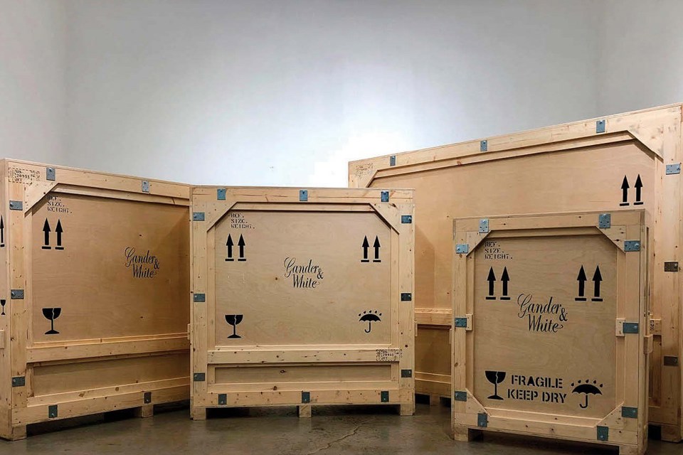 Gander & White's packing cases.