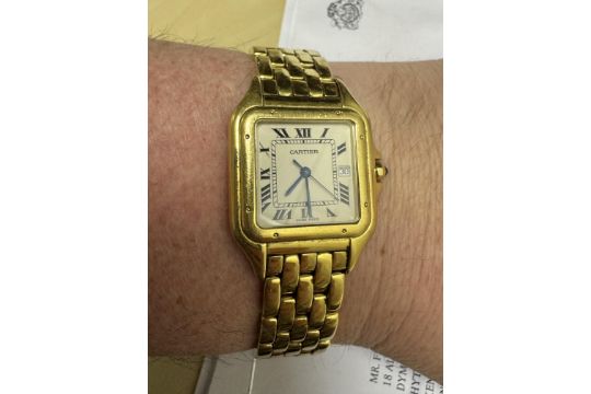 18k Gold Panthere De Cartier Watch
